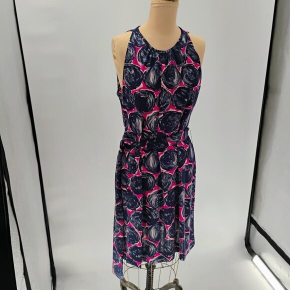 TORY BURCH Flinnia Dress with Waist Tie in Wild Orchid. Size L - Picture 2 of 16
